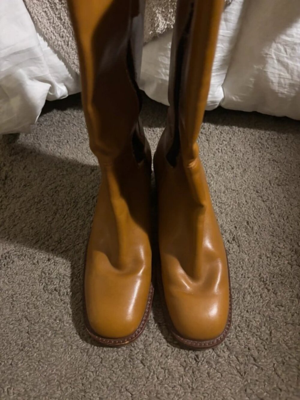 Women's Mustard Mid-Calf Boots